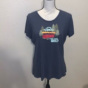 Columbia outdoor camping find your wild short sleeve shirt blue